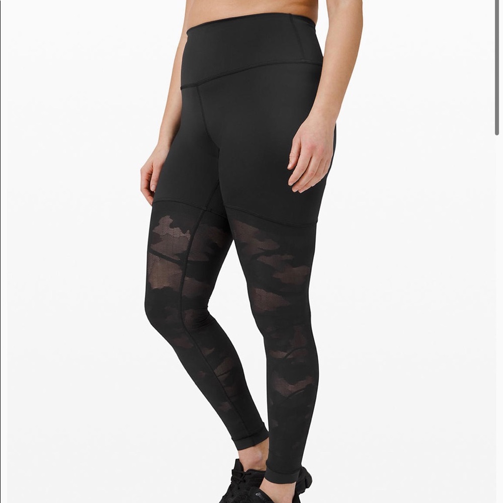 Lululemon Camo Sheer Will High Rise Tight Legging